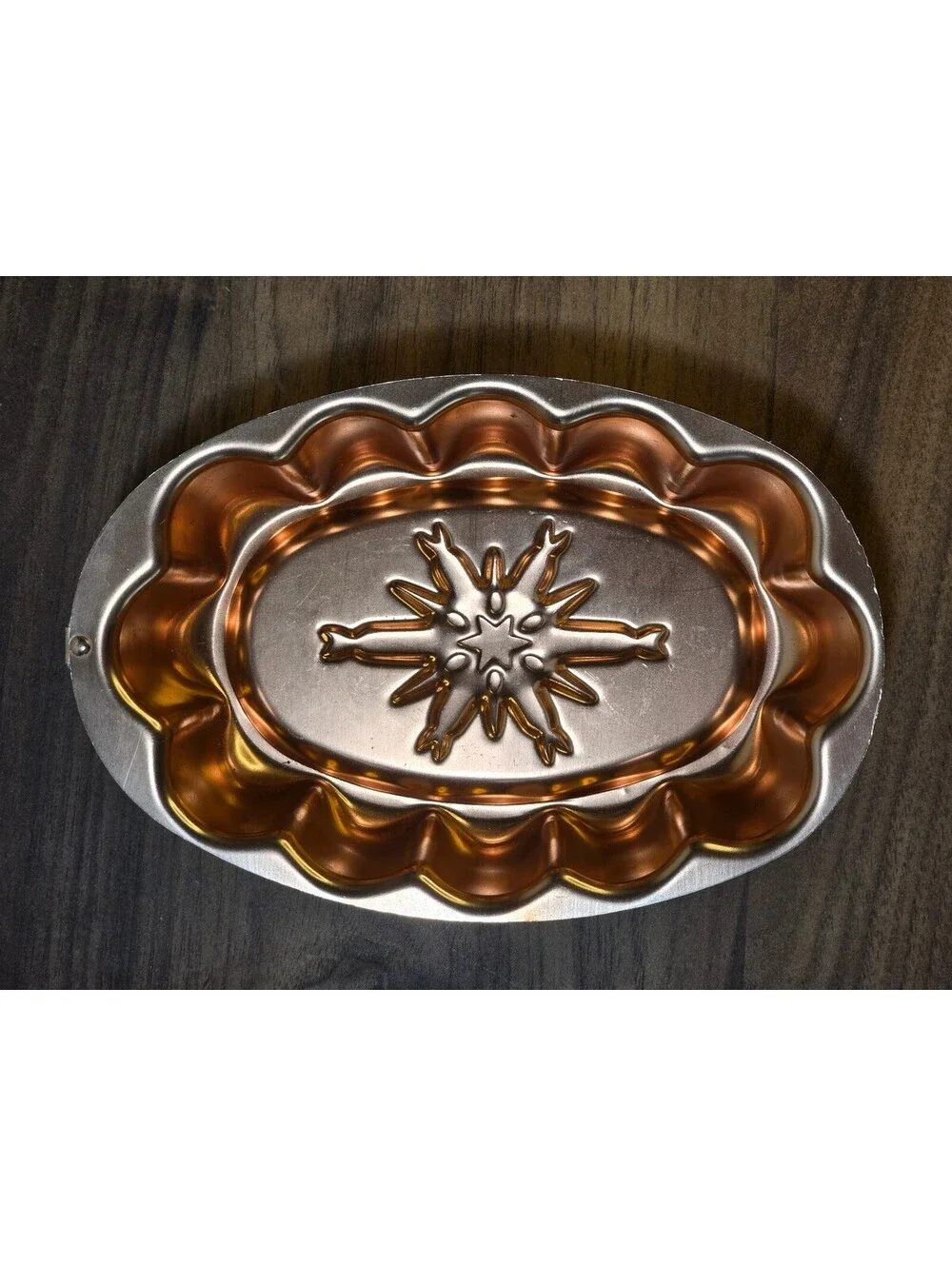 Vintage Copper Mold with Starburst Design